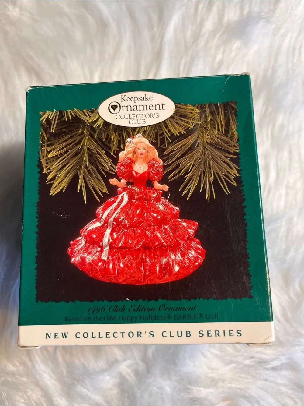 Hallmark Red and Silver Holiday Lady Ornament